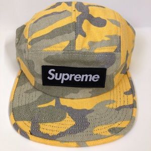 supreme washed out camo cap